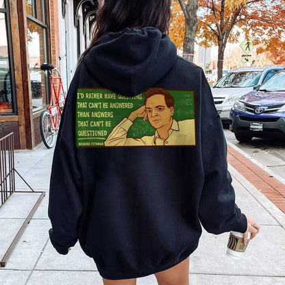Feynman Science Printed Back Cotton Hoodie