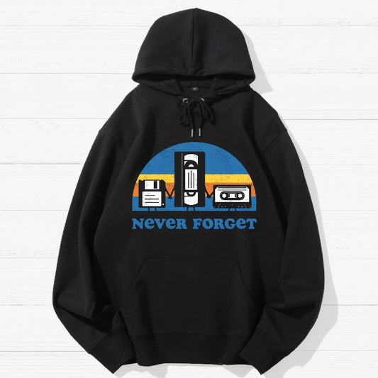 Never Forget Geek Cotton Hoodie
