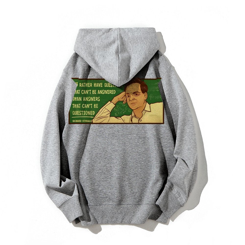 Feynman Science Printed Back Cotton Hoodie