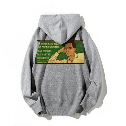 Feynman Science Printed Back Cotton Hoodie