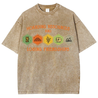 Hoarding Resources And Losing Friends Vintage Distressed T-shirt