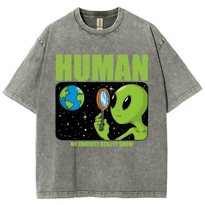 Human  My Favorite Reality Show Vintage Distressed T-shirt