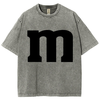 Fun letter M Vintage Distressed T-shirt
