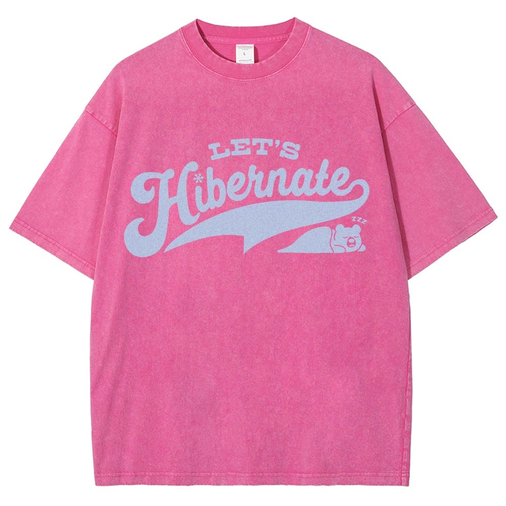 Team Bear Let's Hibernate Vintage Distressed T-shirt