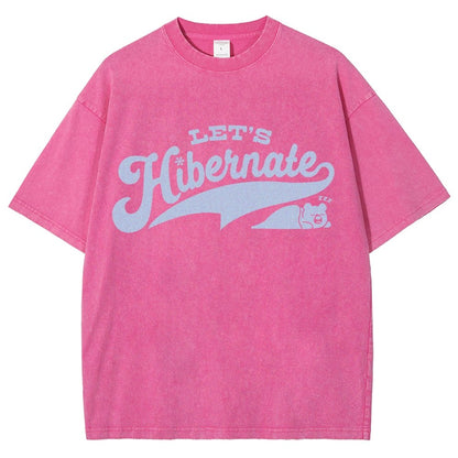 Team Bear Let's Hibernate Vintage Distressed T-shirt