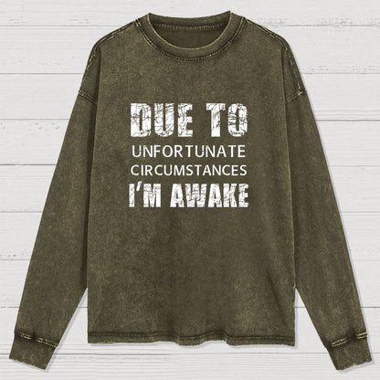 Unfortunate Circumstances Awake Washed Long Sleeve Tee