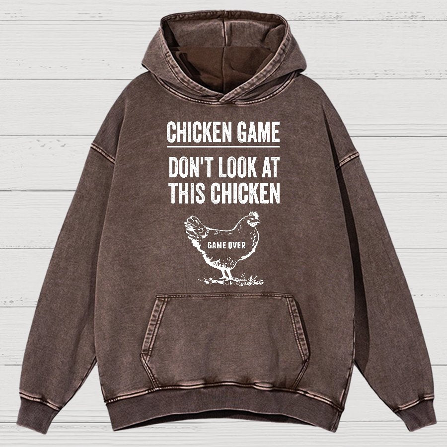 Chicken Game Vintage Distressed Hoodie