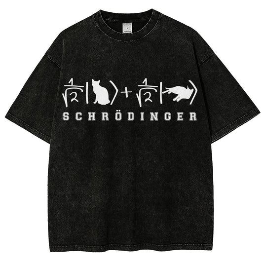 Schrödinger's Cat Vintage Distressed T-shirt