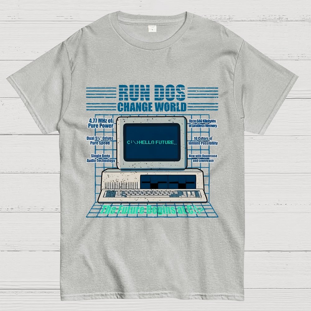 Run DOS, Change World Geek T-Shirt