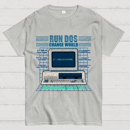 Run DOS, Change World Geek T-Shirt