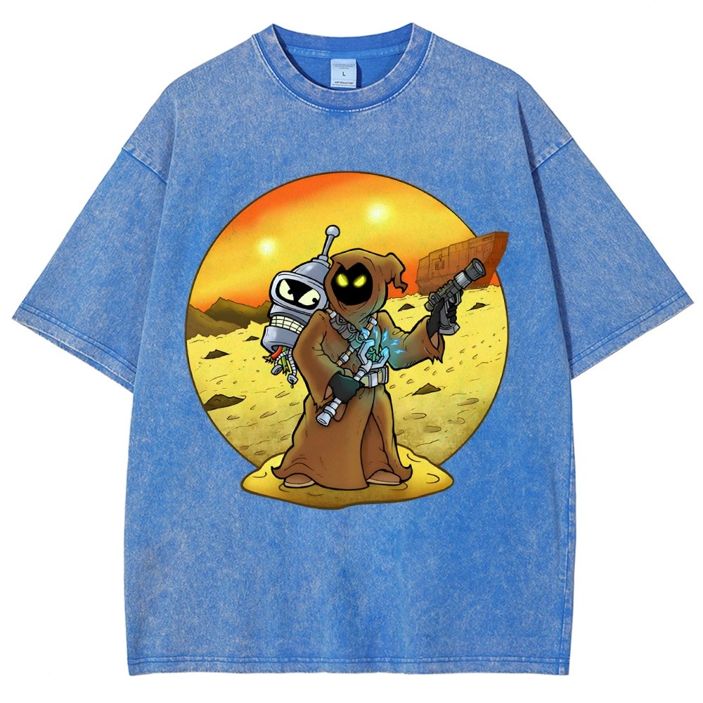 Robot Hunter Vintage Distressed T-shirt