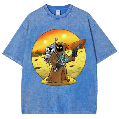 Robot Hunter Vintage Distressed T-shirt