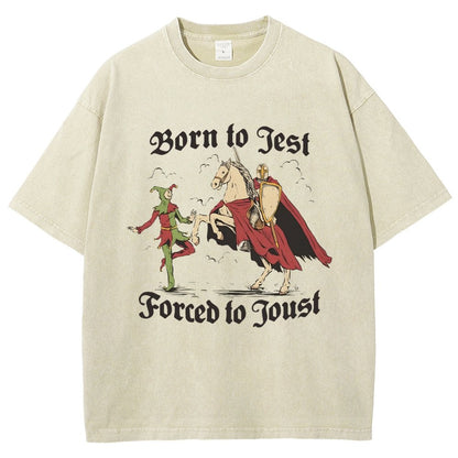 Born To Jest Forced To Joust Vintage Distressed T-shirt