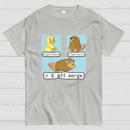 Git Merge Programmer Geeky T-Shirt