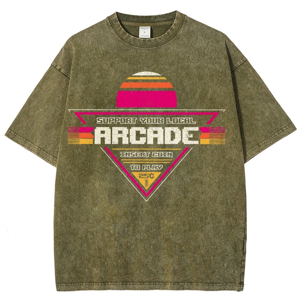 Support Your Local Arcade Vintage Distressed T-shirt