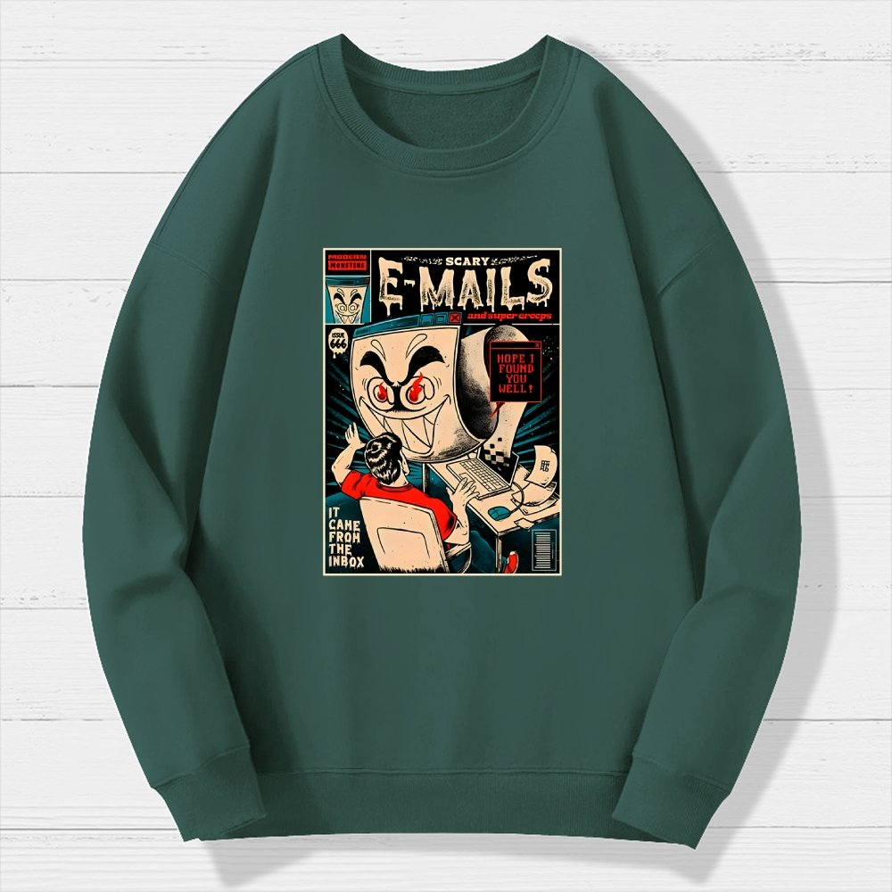Scary E-mails Geek Cotton Sweatshirt
