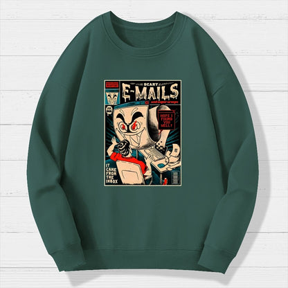 Scary E-mails Geek Cotton Sweatshirt