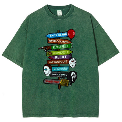 Horrible Road Signs Vintage Distressed T-shirt
