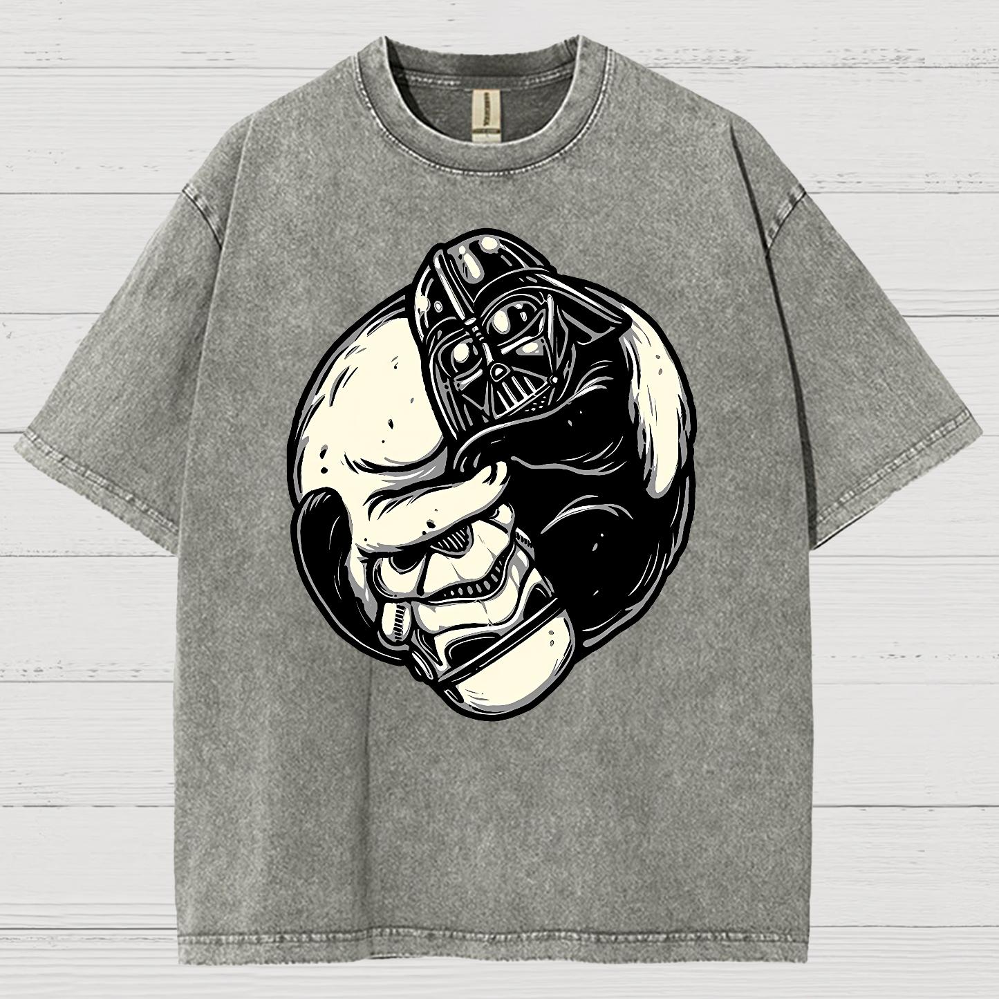 Black and White Cats Vintage Distressed T-shirt