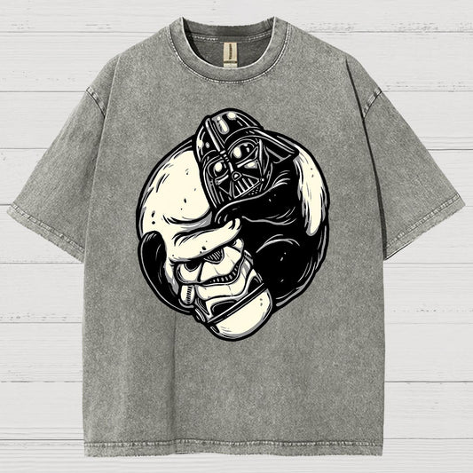 Black and White Cats Vintage Distressed T-shirt