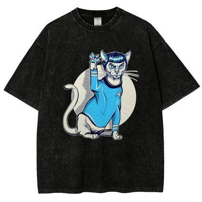 Nap Long and Pros-Purr Vintage Distressed T-shirt