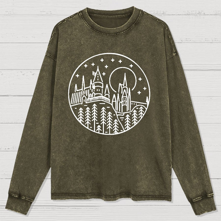 Vacation Geek Nerd Washed Long Sleeve Tee