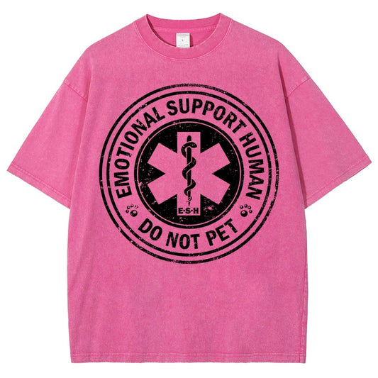 Emotional Support Human Vintage Distressed T-shirt