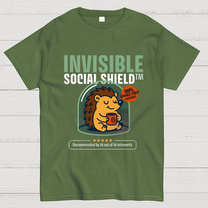 Invisible Social Shield Geek T-Shirt