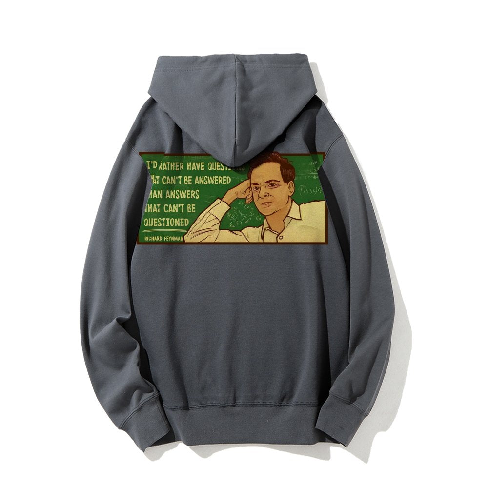 Feynman Science Printed Back Cotton Hoodie