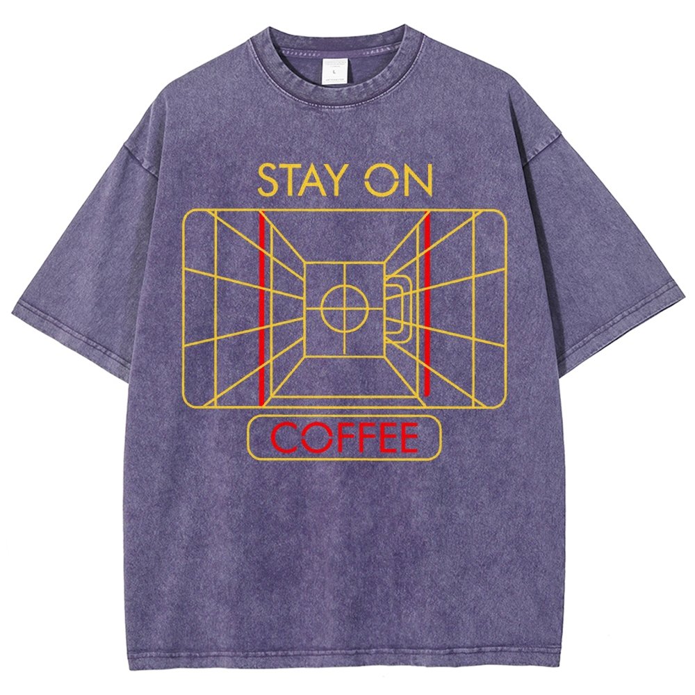 Stay On Coffee Vintage Distressed T-shirt