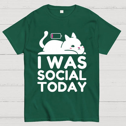 I Was Social Today Geek T-Shirt