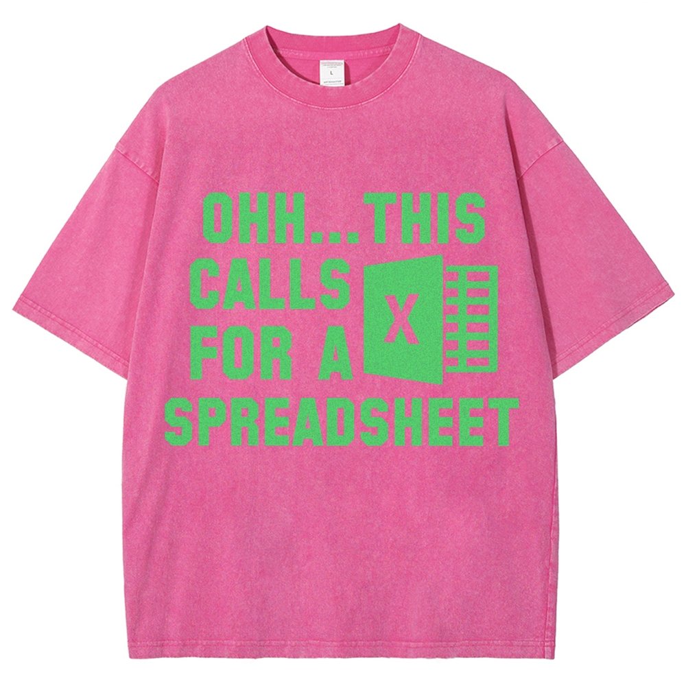 Ohh...This Calls for a Spreadsheet Vintage Distressed T-shirt