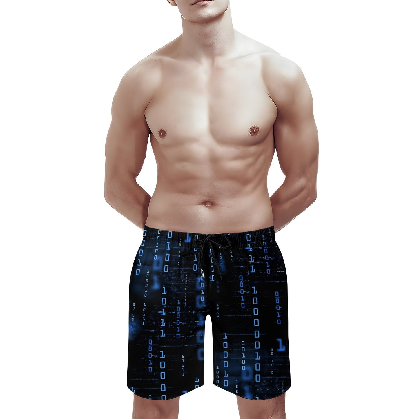 Blue Codes 0 And 1 Geek Shorts