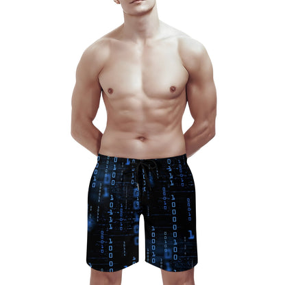 Blue Codes 0 And 1 Geek Shorts