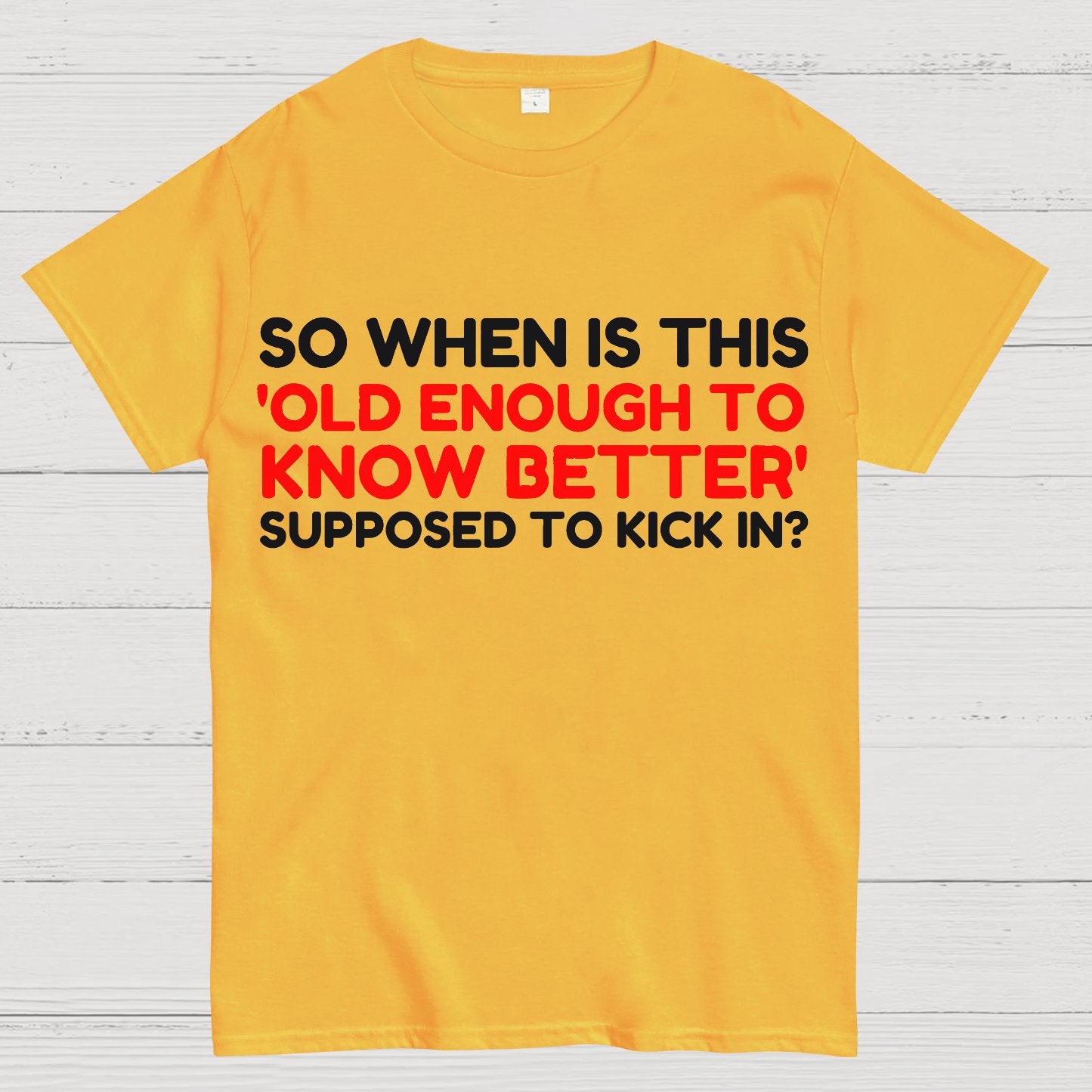 Old Enough To Know Better Geek T-Shirt