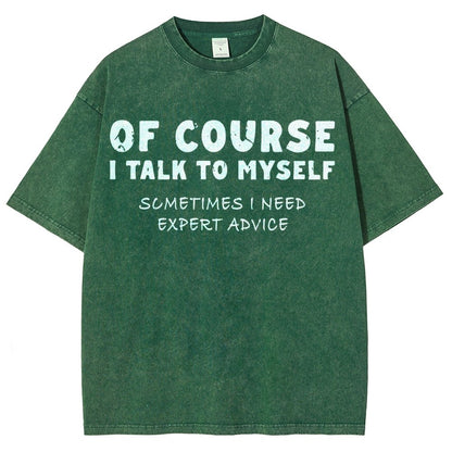 Talk To Myself Vintage Distressed T-shirt