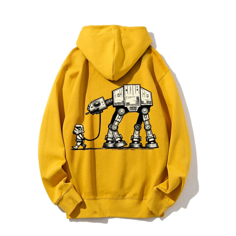 Galactic Robot Dog - Planetary Skirmishes Printed Back Unisex Cotton Hoodie