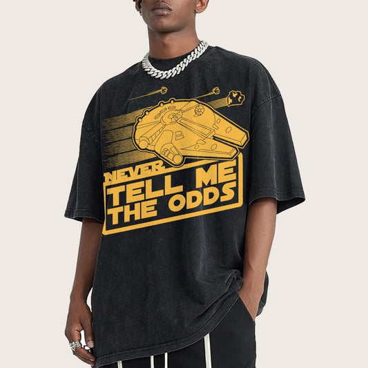 Never Tell Me The Odds Vintage Distressed T-shirt