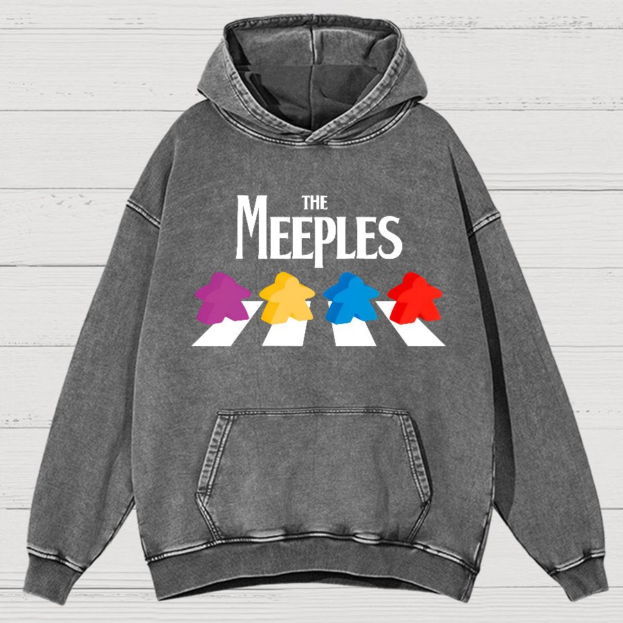 Board Gamer The Meeples, Fun Vintage Distressed Hoodie