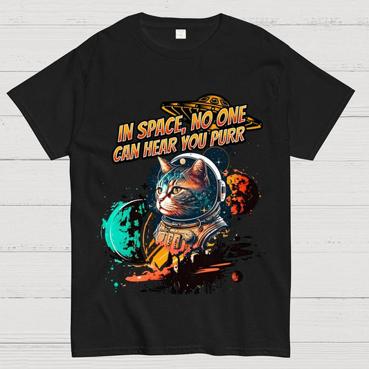 In Space No One Can Hear You Purr Geek T-Shirt