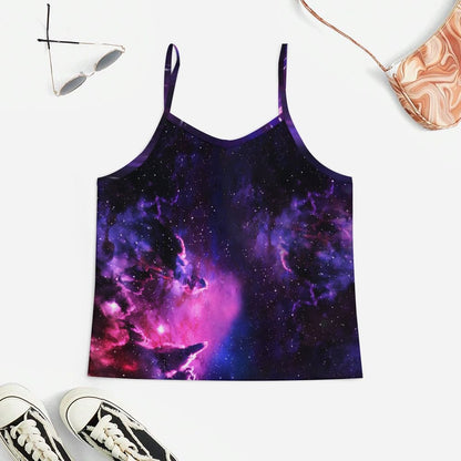 Purple Nebula Women's Geek Suspender Cami Set