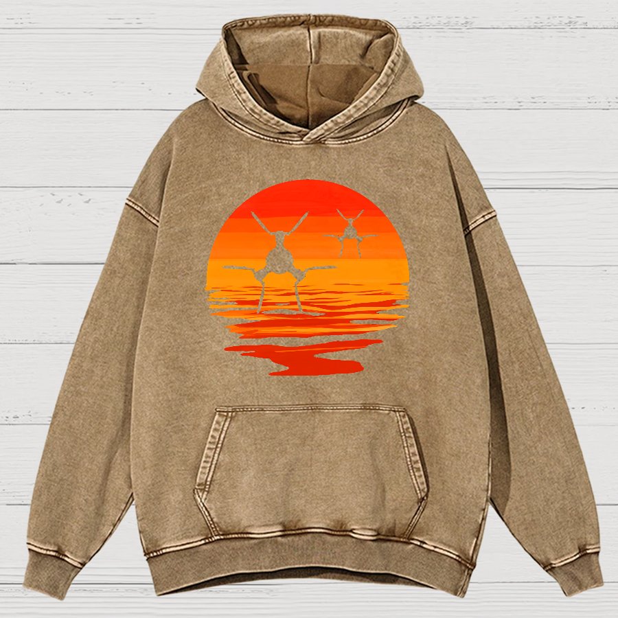 Space Defender Vintage Distressed Hoodie