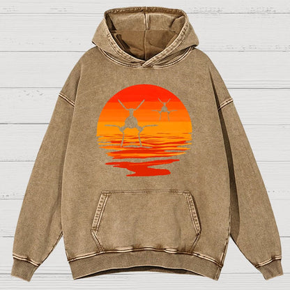 Space Defender Vintage Distressed Hoodie