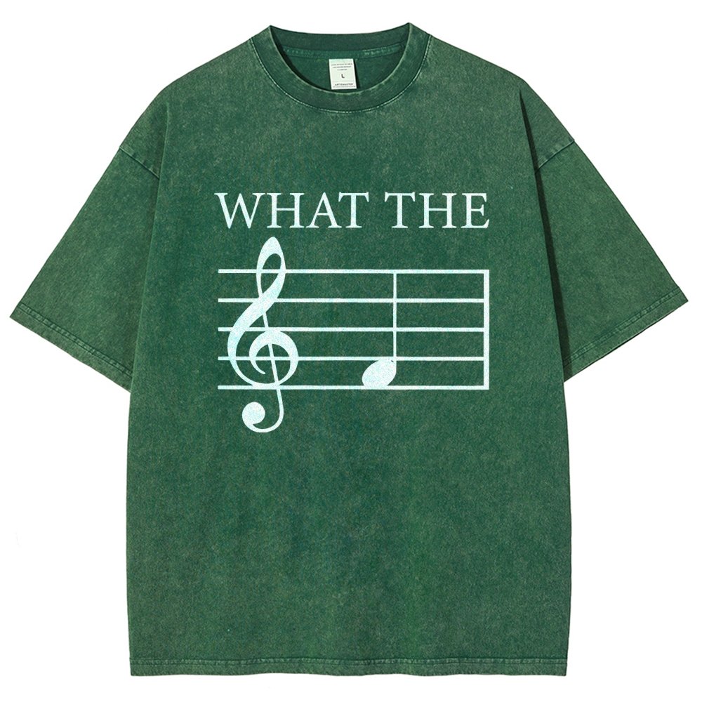 What The F Musical Note Vintage Distressed T-shirt