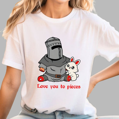 Love you to Pieces Knight and Bunny Geek T-Shirt