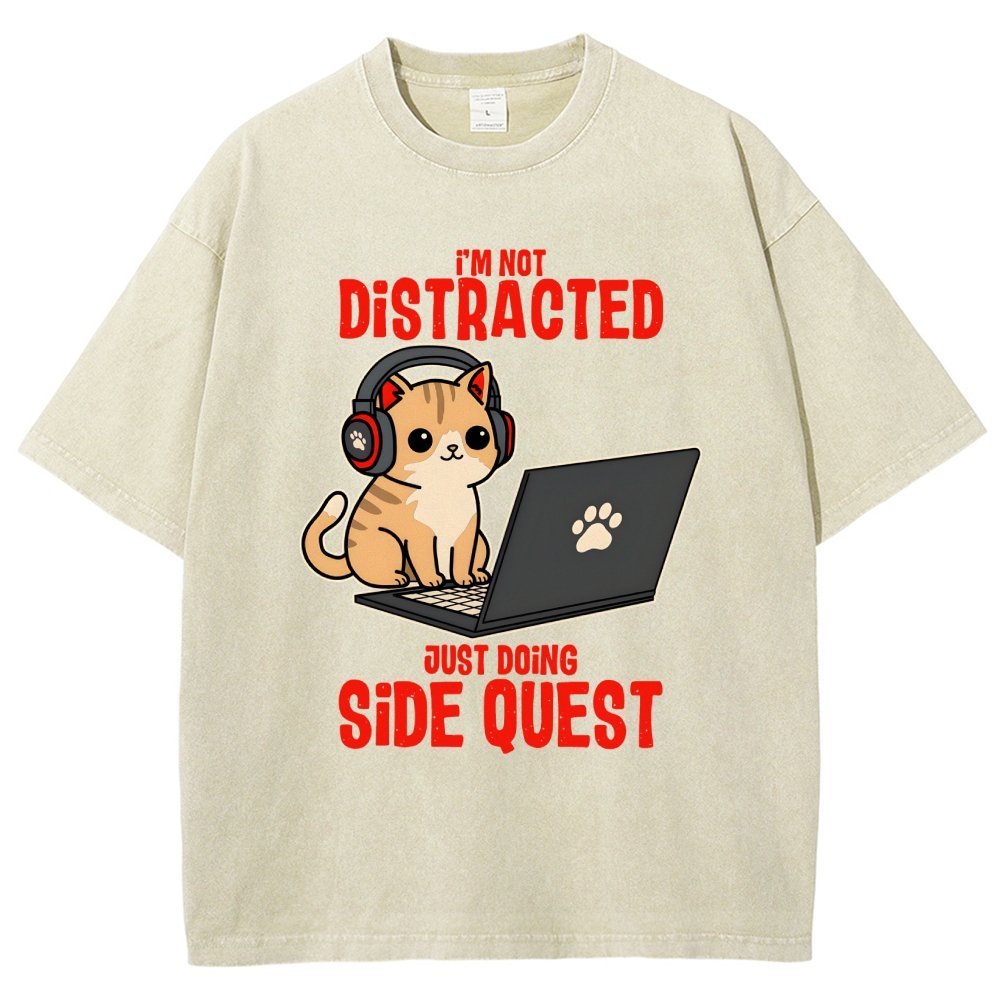 Doing Side Quest Vintage Distressed T-shirt