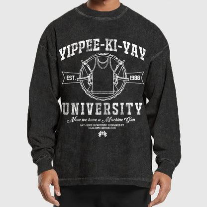 Yippee-Ki-Yay University Washed Long Sleeve Tee