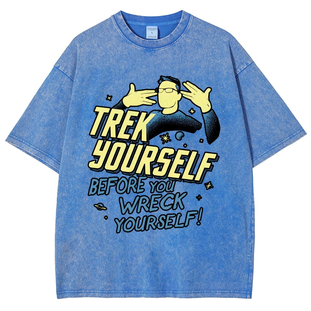 Track Yourself Before You Wreck Yourself  Vintage Distressed T-shirt