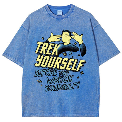 Track Yourself Before You Wreck Yourself  Vintage Distressed T-shirt