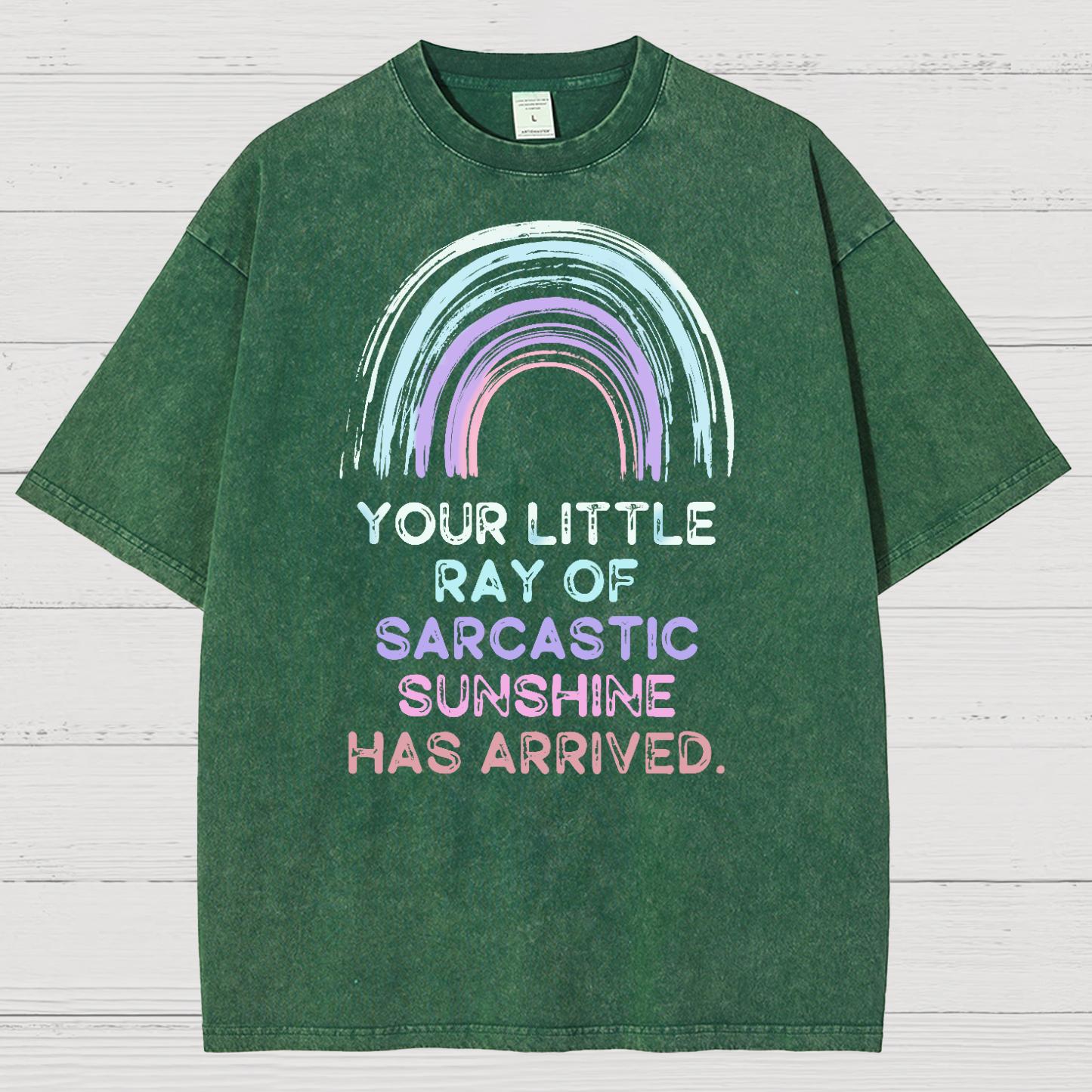 Your Little Ray of Sarcastic Sunshine Has Arrived  Vintage Distressed T-shirt